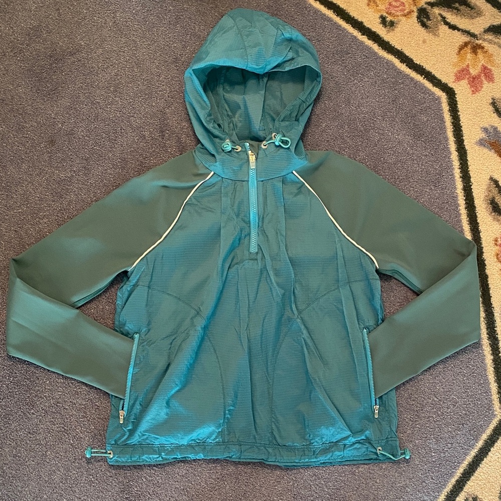 Outdoor Voices FrostKnit Windbreaker Hoodie Teal Small